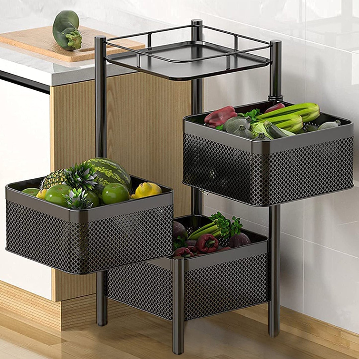Counter Top Vegetable Metal Trolley