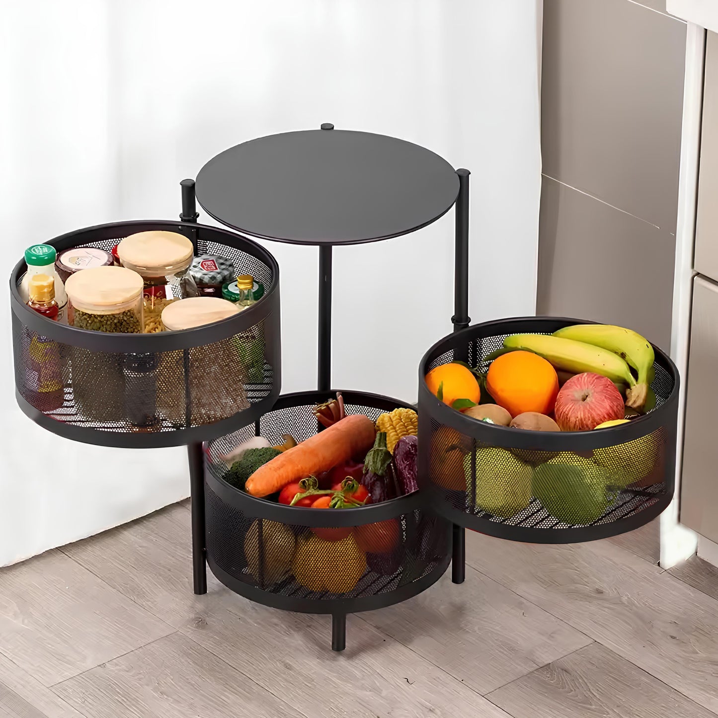 Counter Top Vegetable Metal Trolley