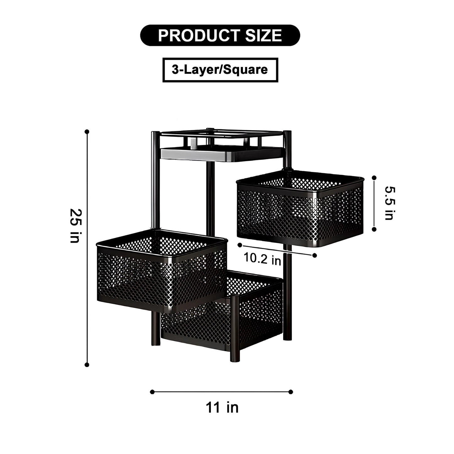Counter Top Vegetable Metal Trolley