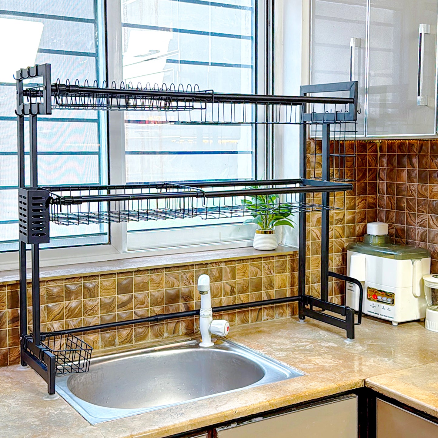 Expandable 2-Layer   OverSink Dish Drying Rack